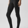 Airbrush Mid-Rise 7/8 Legging - Black