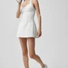 Airbrush Sparks Fly Corset Tennis Dress - White