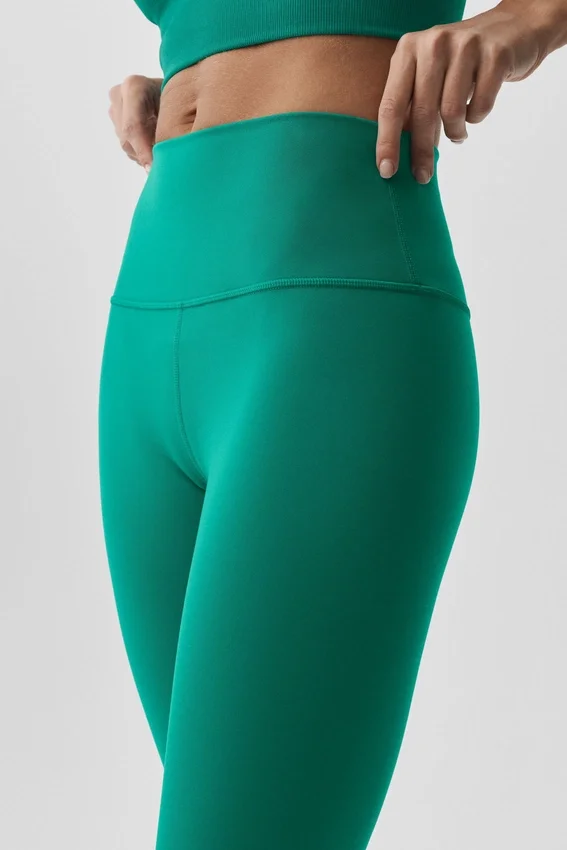 16" High-Waist Airbrush Capri - Emerald Isle