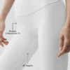 16" High-Waist Airbrush Capri - White