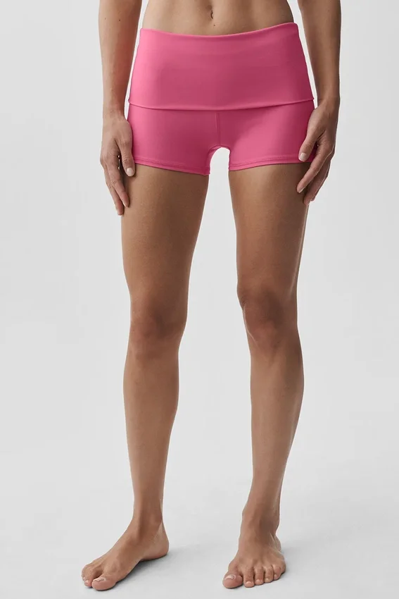 3" Alo Softsculpt Low-Rise Foldover Short - Paradise Pink