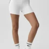 4" Airbrush High-Waist Heart Throb Short - White/Black