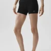 4" Seamless Modal Ribbed High-Waist Short - Black