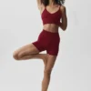 4" Seamless Modal Ribbed High-Waist Short - Summer Romance Red