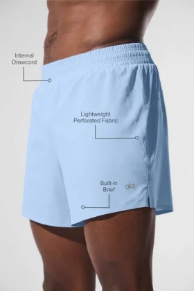 5″ Adapt Running Short – Seashell Blue