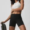 5" Airbrush High-Waist Biker Short - Black