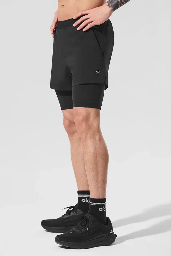 5" Revival 2-in-1 Short - Black/Black