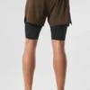 5" Revival 2-in-1 Short - Espresso/Black