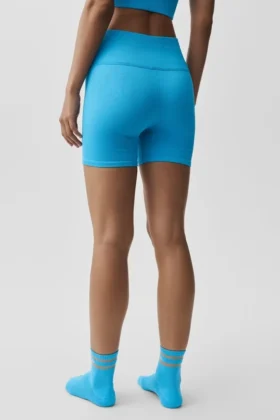 5″ Seamless Ribbed Favorite Short – Azure Blue