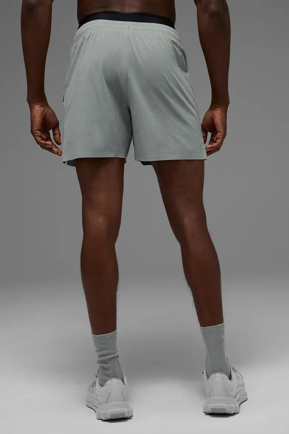 5" Traction Running Short - Lunar Grey