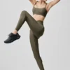 7/8 High-Waist Airlift Legging - Olive Tree