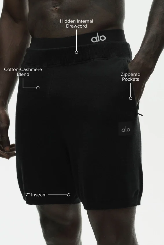 7" Cotton Cashmere Ever Soft Short - Black