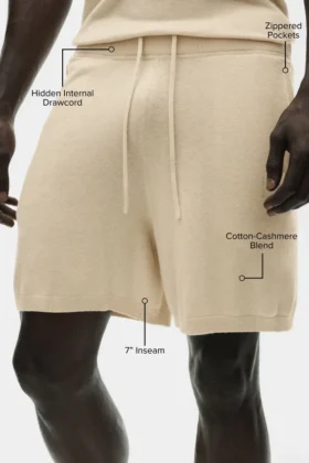 7″ Cotton Cashmere Ever Soft Short – Sandy Beige
