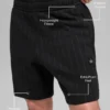 7" Pinstripe Short - Black Pinstripe