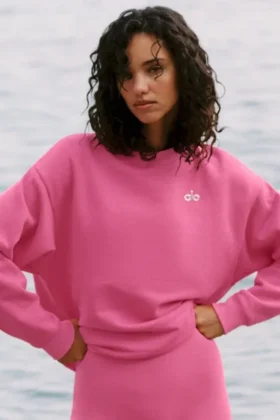 Accolade Crew Neck Pullover - Paradise Pink