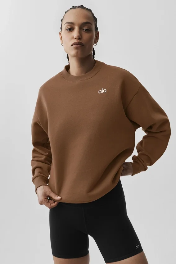Accolade Crew Neck Pullover - Sun Kissed Brown