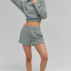 Cropped Accolade Crewneck - Lunar Grey
