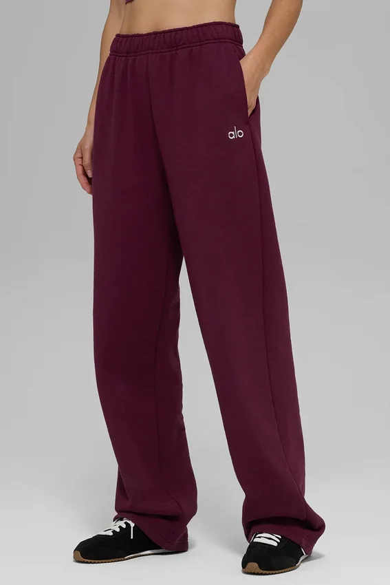 Accolade Straight Leg Sweatpant - Burgundy