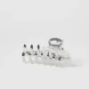Acrylic Illusion Claw Clip - Clear Acetate/Chrome