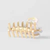 Acrylic Illusion Claw Clip - Clear/Brushed Gold