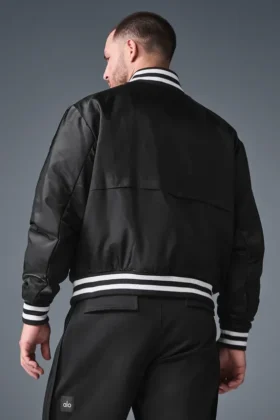 Afterglow Varsity Jacket – Black