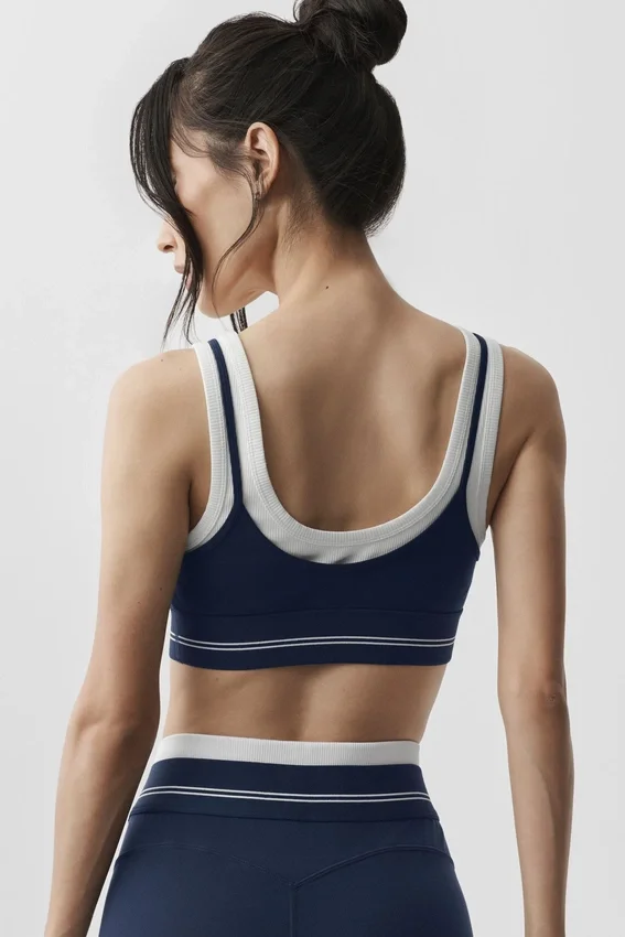 Airbrush Better Together Bra - Navy/White