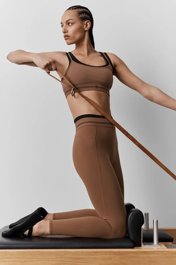 Airbrush High-Waist 7/8 Better Together Legging - Sun Kissed Brown/Bla