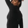 Airbrush Corset Full Zip Jacket - Black