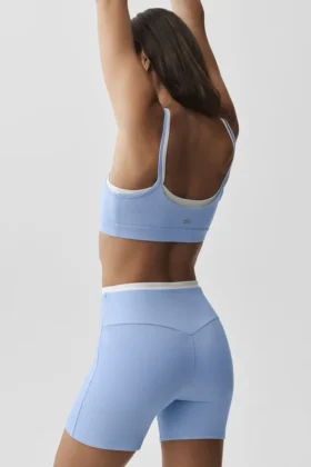Airbrush Double up Bra – Light Provence Blue/White