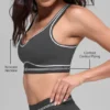 Airbrush Heart Throb Bra - Anthracite/White