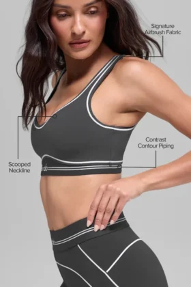 Airbrush Heart Throb Bra – Anthracite/White