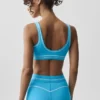 Airbrush Heart Throb Bra - Azure Blue/White