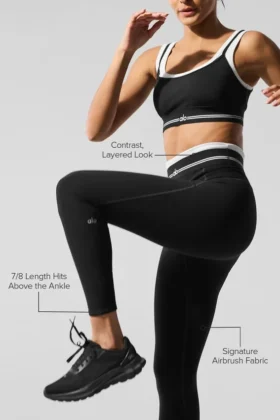 Airbrush High-Waist 7/8 Better Together Legging – Black/White