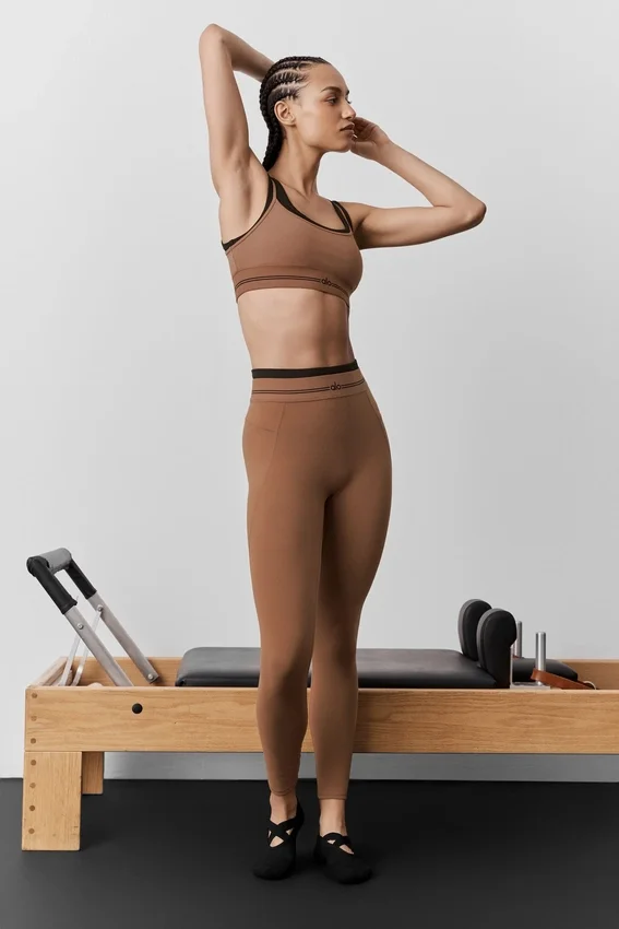 Airbrush High-Waist 7/8 Better Together Legging - Sun Kissed Brown/Bla