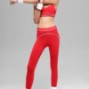 Airbrush High-Waist 7/8 Heart Throb Legging - Bright Red/White
