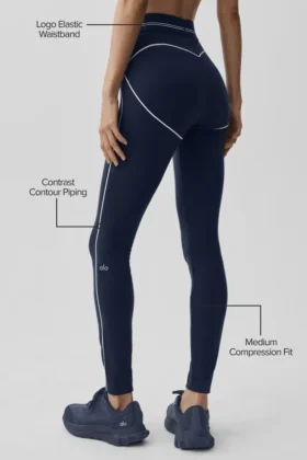 Airbrush High-Waist Heart Throb Legging – Navy/White