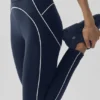 Airbrush High-Waist Heart Throb Legging - Navy/White