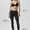 Airbrush Mid-Rise 7/8 Legging - Black