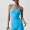 Airbrush One and Done Short Onesie - Azure Blue