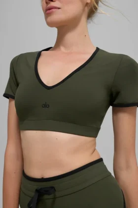 Airbrush Race Pace Short Sleeve – Green Olive/Black