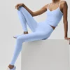 Airbrush Refined Bra Tank - Light Provence Blue/White