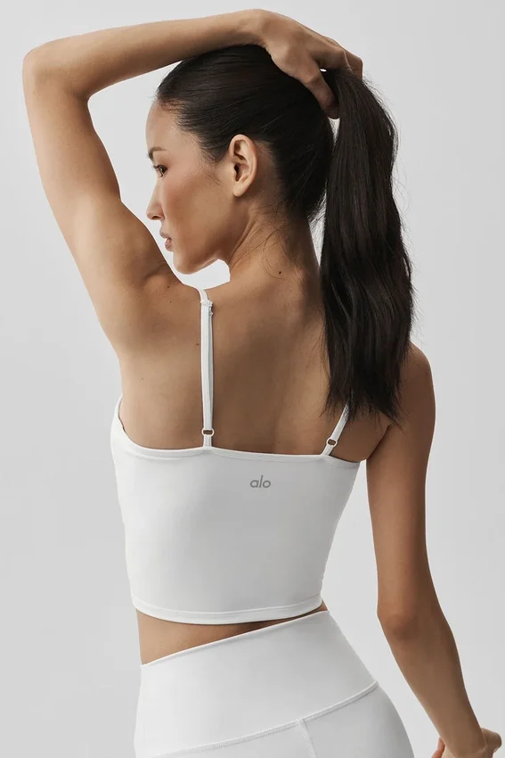 Airbrush Refined Bra Tank - White