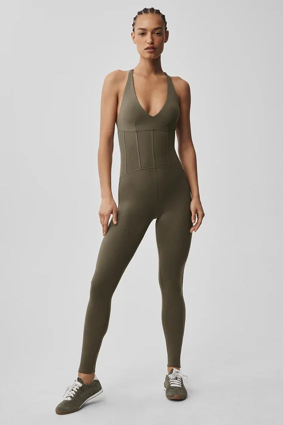 Airbrush Sparks Fly Corset Onesie - Olive Tree