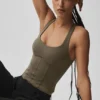 Airbrush Sparks Fly Corset Tank - Olive Tree