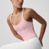 Airbrush Sparks Fly Corset Tank - Vintage Pink