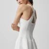 Airbrush Sparks Fly Corset Tennis Dress - White