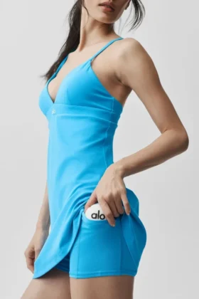 Airbrush Splendor Dress – Azure Blue