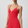 Airbrush Splendor Dress - Bright Red