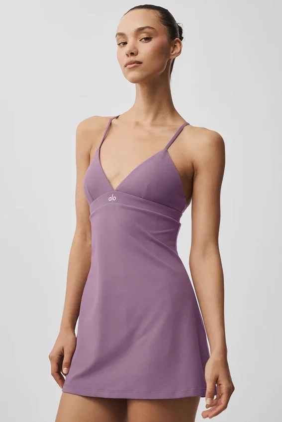 Airbrush Splendor Dress - Plum Kiss