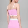 Airbrush Streamlined Bra Tank - Candy Heart Pink/White